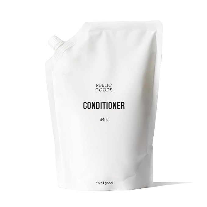 Public Goods Conditioner for Women & Men | Natural Conditioner to Protect & Moisturize Dry Hair | Made with Organic Essential Oils | Sulfate & Paraben Free | Vegan Friendly | 34 Fl Oz Refill-BrightBean Baby