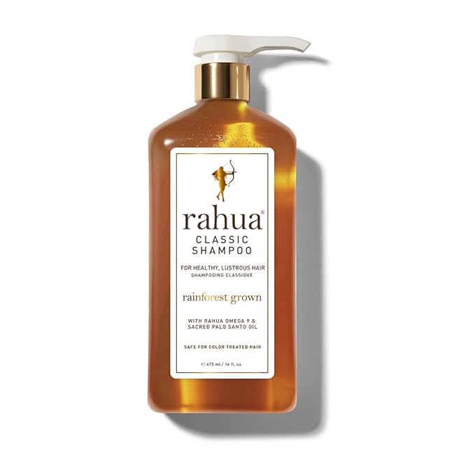 Rahua Classic Shampoo with Easy-Use Pump 16 Fl Oz Naturally Infused, Plant Powered Ingredients for Healthy Scalp and Hair, Safe for Color Treated Hair, Palo Santo Aroma, Best for All Hair Types, Vegan-BrightBean Baby