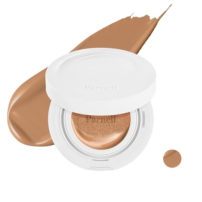 Parnell Cicamanu Serum Cushion - Moisturizing Foundation for Soothing, Coverage, Glass Skin and Lightweight for Sensitive and Dry Skin Pearl Skin (0.52 Fl Oz) (34N)-BrightBean Baby