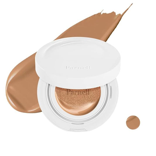 Parnell Cicamanu Serum Cushion - Moisturizing Foundation for Soothing, Coverage, Glass Skin and Lightweight for Sensitive and Dry Skin Pearl Skin (0.52 Fl Oz) (34N)-BrightBean Baby