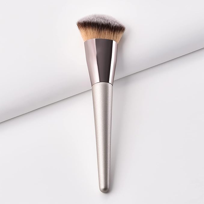 Professional Angled Foundation Brush Premium Synthetic Kabuki Makeup Brush Bronzer Contour Brush Cosmetic Applicator for Blending Liquid Powder BB Cream Vegan Brochas de Maquillaje-BrightBean Baby