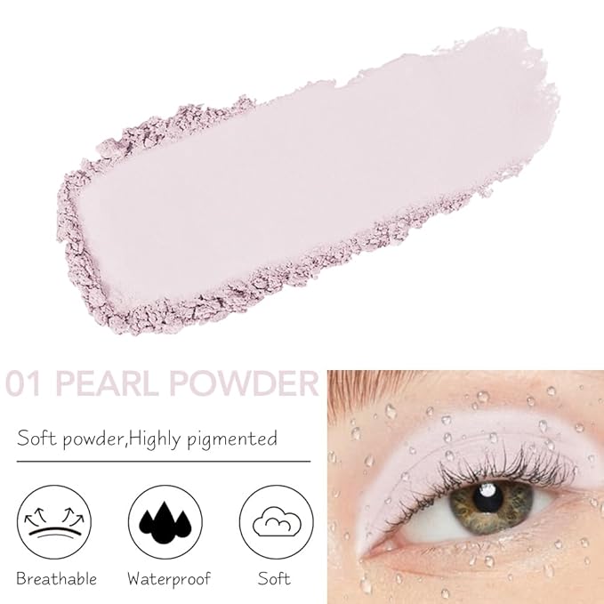 Monochrome Matte Eyeshadow Makeup Palette, Highly Pigmented Light Nude Eyeshadow Palette, Matte Pressed Powder Eye shadow Makeup, Single Vegan Eye Shadow, Daily Evening Women Girls Eyeshadow Gift 1#