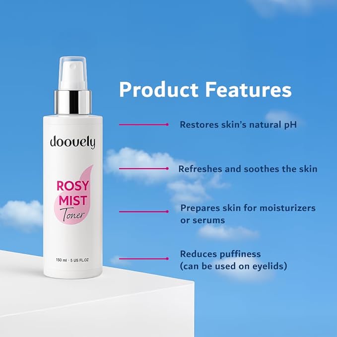 Rosy Mist Hydrating Toner – 150ml, Rose Water Spray for Face | Refreshing Toner & Face Mist Hydrating Spray for Glowing Skin, Instant Hydration, and Natural Radiance – All Skin Types.-BrightBean Baby
