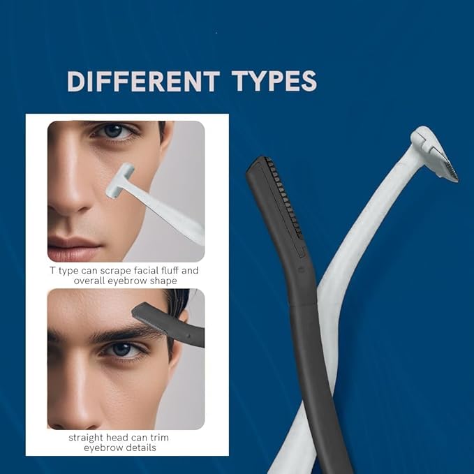 Eyebrow Razors for Men 6 Pieces, Japanese Blades Precision Dermaplane Razors, Small Eyebrow Trimmer Set, Multipurpose Exfoliating Dermaplaning Tools for Peach Fuzz, Small Face Razors for Men and Women
