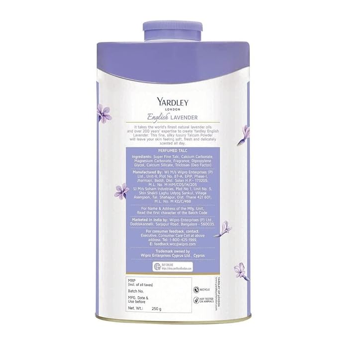 Yardley English Lavender Perfumed Talc | 250g ( 8.81 Ounce) | Pack of 1-BrightBean Baby