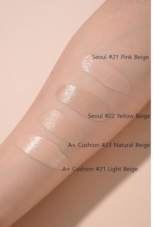 TROIAREUKE A+ Cushion Foundation (Shade 21) I Natural Coverage Foundation Makeup, Moisturizing Finish for Sensitive, Oily, Combination Skin, Skin Care Cushion I Korean Aesthetic Makeup-BrightBean Baby