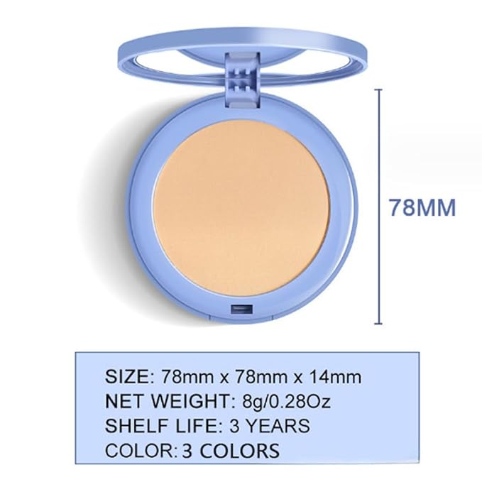 Pressed Matte Face Powder Makeup & Setting Powder for Poreless Wrinkle Blurring Contour Concealer Finishing,Lightweight,High Coverage,Shine Control, N.W 10g (03#)-BrightBean Baby