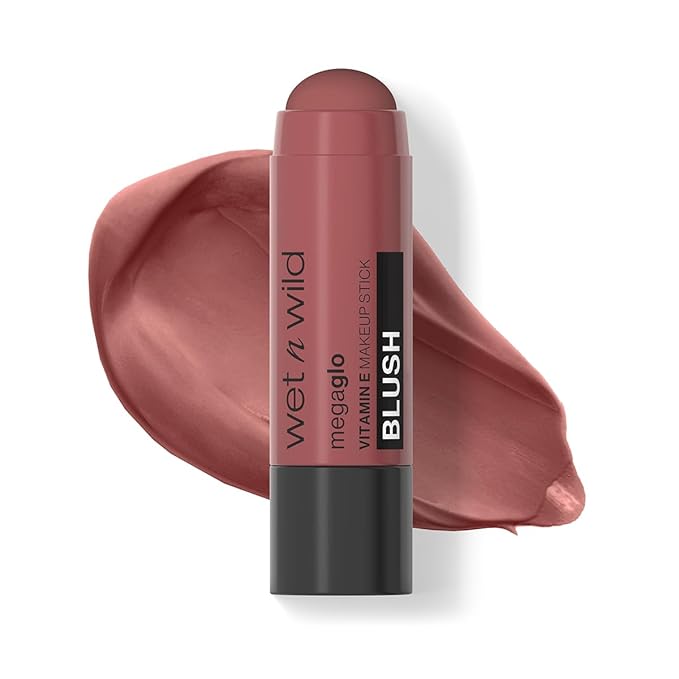 wet n wild Mega Glo Makeup Stick, Buildable Color, Versatile Use, Cruelty-Free & Vegan - Current Jam-BrightBean Baby