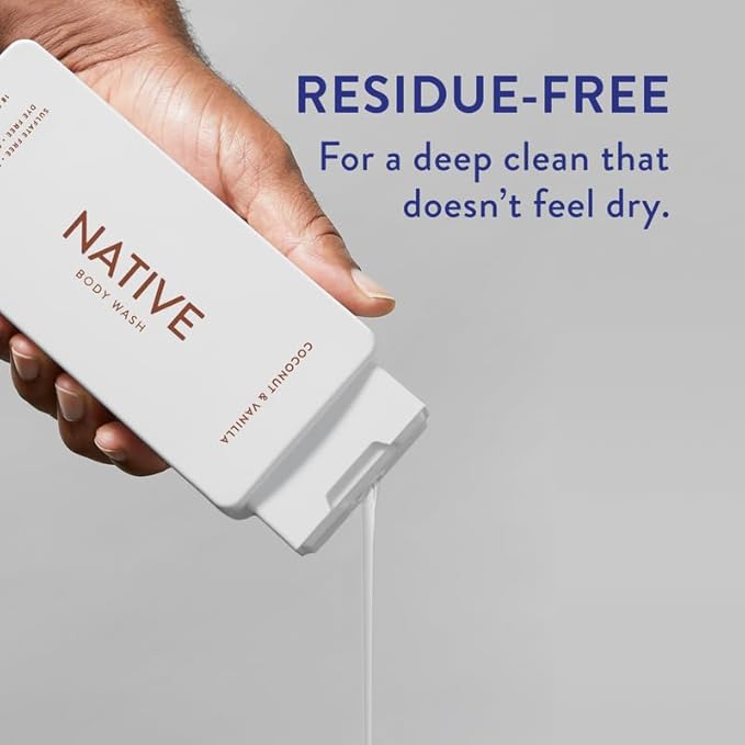 Native Body Wash Contains Naturally Derived Ingredients | for Women & Men, Sulfate, Paraben, & Dye Free Leaving Skin Soft & Hydrated |Coconut & Vanilla, Lavender Rose, & Cucumber Mint, 18 oz Pack of 3-BrightBean Baby