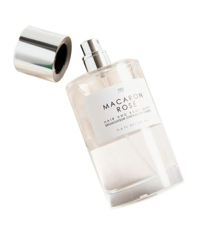 Gourmand Macaron Rose Hair + Body Mist 3.4 Fl.Oz! Blend Of Eau De Rose, Turkish Delight And Sugarcane! Perfumed Hair & Body Mist For All Day Long-Lasting Freshness! Choose Your Scent! (Macaron Rose)-BrightBean Baby