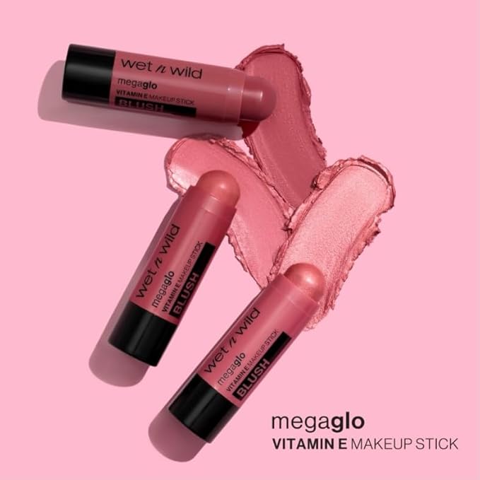wet n wild Mega Glo Makeup Stick, Buildable Color, Versatile Use, Cruelty-Free & Vegan - Current Jam-BrightBean Baby