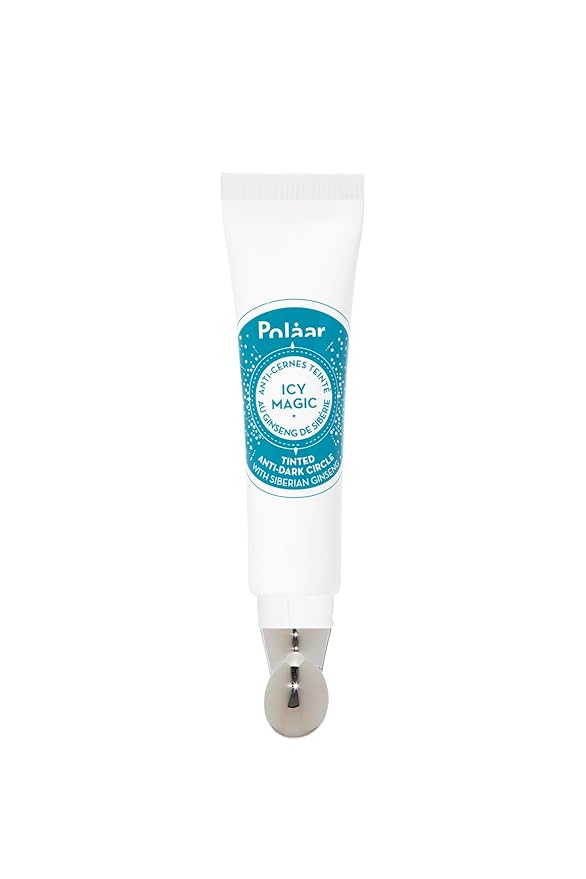Polåar - Icy Magic Tinted Anti-dark Circles with Siberian Ginseng - Illuminates & smoothes eye contour - Universal shade - Fragrance-Free - 97% Natural, Vegan, Cruelty Free, Made in France - 0.4 Fl Oz-BrightBean Baby