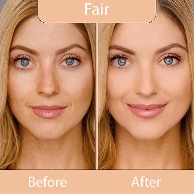 LUMINESS Silk Airbrush Spray Foundation & Buffing Brush Kit – Full Coverage Foundation & Dual-Sided Buffing Brush - Buildable Coverage, Anti-Aging Formula Hydrates & Moisturizes (Shade - Fair)-BrightBean Baby