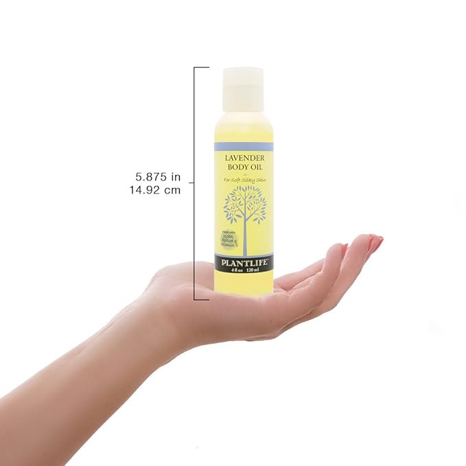 Plantlife Lavender Body Oil - Moisturizing Natural Body Oil for All Skin Types - Nourishing Dry Skin and Making It Feel Soft and Silky for Women & Men - Bath, Body & Massage Oil - 4oz-BrightBean Baby