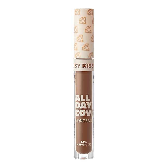 Ruby Kisses All Day Concealer Lightweight Full Coverage Multi-Use Concealer 0.13 Fl Oz (4-3 Chestnut (12))-BrightBean Baby