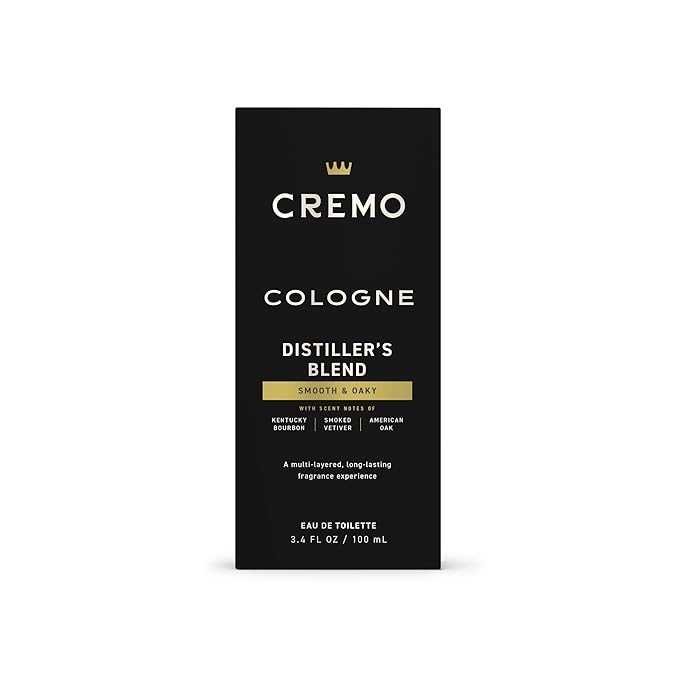 Cremo Cologne for Men - Distillers Blend Mens Cologne Spray - A Combination of Kentucky Bourbon, Smoked Vetiver and American Oak, Fragrances For Men, 3.4 Fl Oz-BrightBean Baby