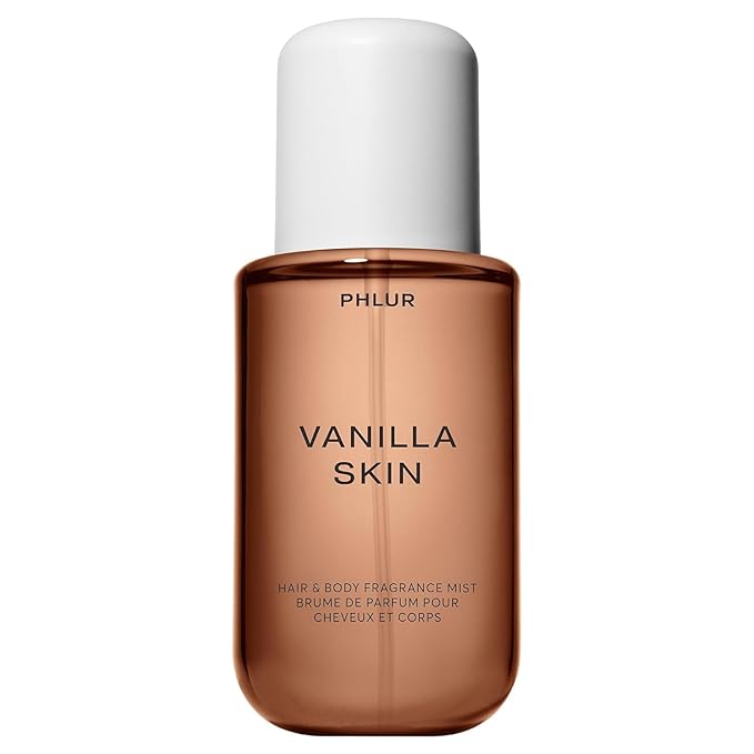 PHLUR Vanilla Skin Body Mist - Hair & Body Mist Fragrance - Vanilla Body Spray with Pink Pepper, Cashmere Wood & Sandalwood (8 Fl Oz)-BrightBean Baby