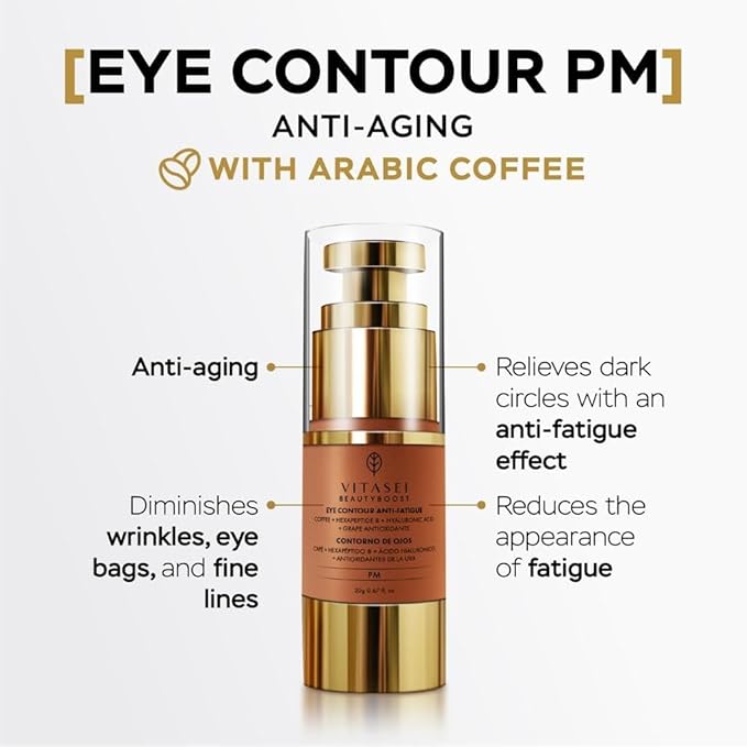 Moisturizing Night Serum w/Hyaluronic Acid, Cucumber, Grape & Coffee Extract for Dark Circles, Puffiness & Bags - Under Eye Hydration Serum for Women & Men (0.67 Fl Oz)-BrightBean Baby