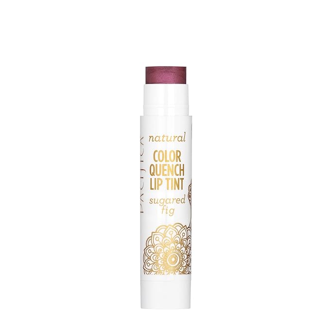 Pacifica Beauty Color Quench Tinted Lip Balm, Sugared Fig, Makeup, Sheer Lip Color, Coconut Oil, Cocoa Butter, Vitamin E, Moisturizing, Hydrating, Lip Tint, Lip Care, Vegan, 0.15 oz (1 Count)-BrightBean Baby