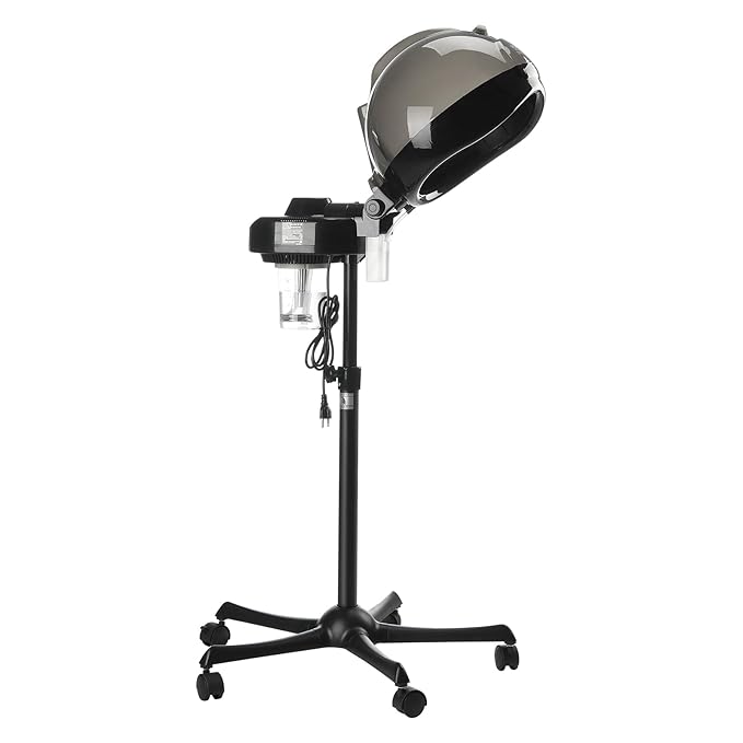 VEVOR Professional Hair Steamer for Deep Conditioning, 11.81-inch Hooded Ionic Hair Steamer with 2 Modes, Height-Adjustable Standing Hair Steamer with Timer, 5 Wheels (2 Lockable) for Salon Home Spa-BrightBean Baby