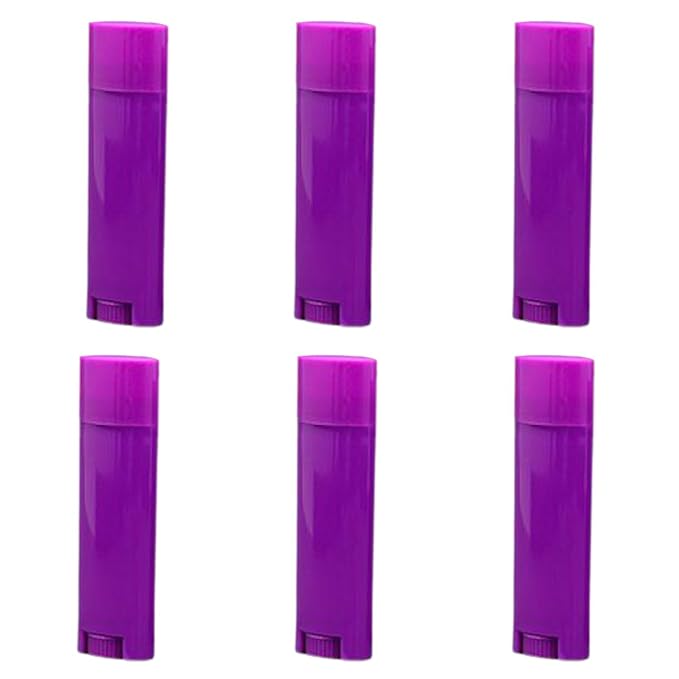 5ml 50Pcs Empty Oval Deodorant Lip balm Tubes Containers Twist-up Refillable Containers for Lipstick,Chapstick,Homemade Lip balm,DIY Deodorants(Purple)-BrightBean Baby