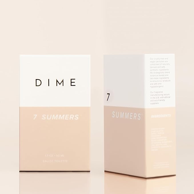 Dime Beauty 7 Summers Perfume for Women, 1.7 oz / 50 ml - Sweet Floral Scent, Clean Fragrance Eau de Toilette, Hypoallergenic-BrightBean Baby