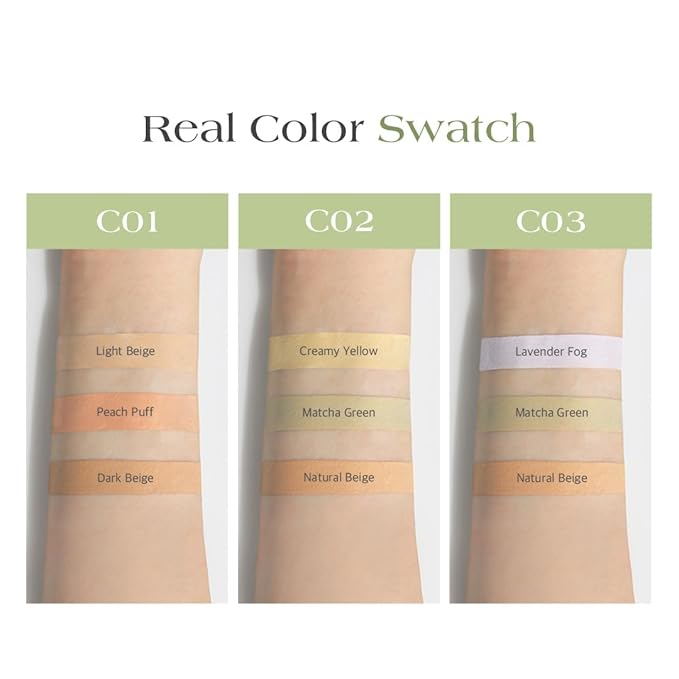 Dr.Althea Dear.A Perfect Cover Concealer Palette - Vegan Fomula, Conceal, Cover, Correct, Contour, Highlight, Multi concealer balette, Finger puff included (C03)-BrightBean Baby