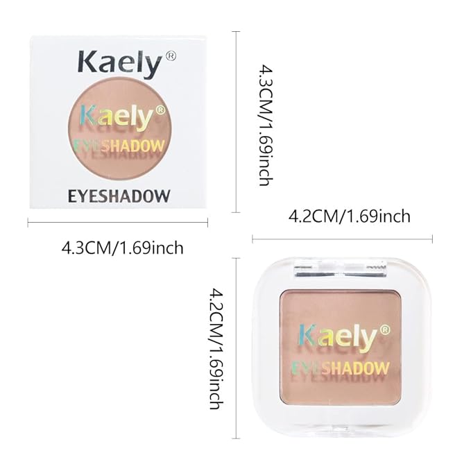 Kaely Pressed Single Eyeshadow Makeup, Nude Pink Matte Highly Pigmented Monochrome Eye Shadow Palette, Waterproof Neutral Powde Mini Eyeshadow, sombras para ojos, Lightweight Blendable, 19