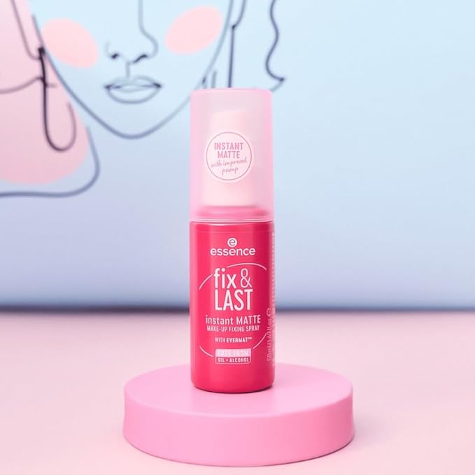 essence | Fix & Last Instant Matte Makeup Fixing Spray | Shine Control & Long-Wearing Formula | Vegan & Cruelty Free-BrightBean Baby