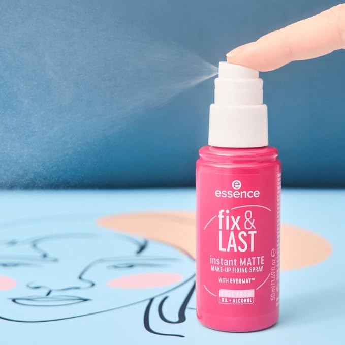 essence | Fix & Last Instant Matte Makeup Fixing Spray | Shine Control & Long-Wearing Formula | Vegan & Cruelty Free-BrightBean Baby
