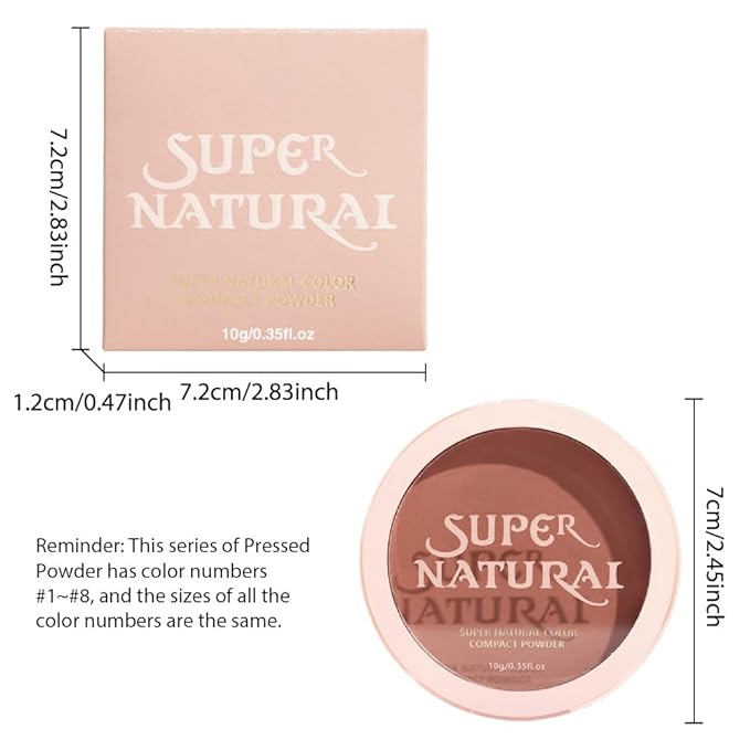 Oil Control Face Pressed Powder, Matte powder setting powder, long-lasting and waterproof loose powder, Flawless Lightweight Face Cosmetics, Cruelty-free, (02, 1 Pcs)-BrightBean Baby