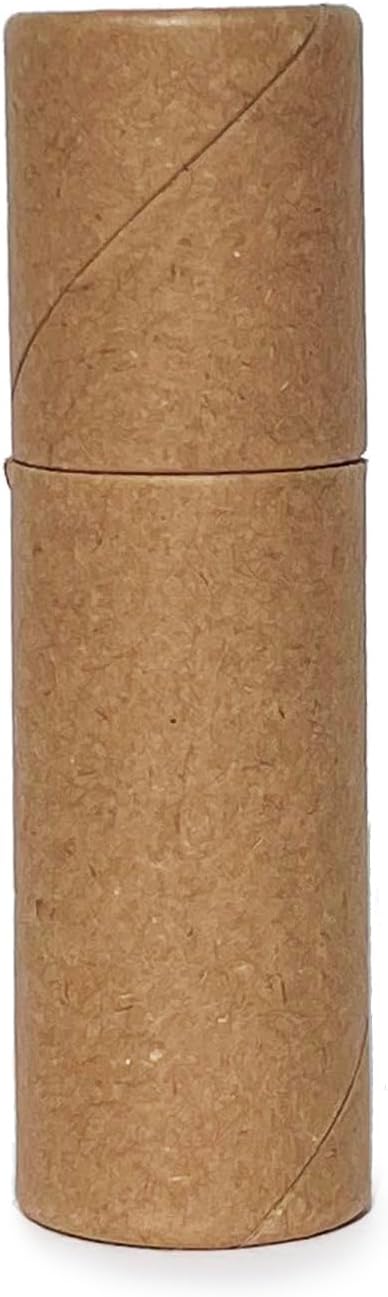 Push-Up Paperboard Lip Balm Tubes, Biodegradable Kraft Paper Lipstick Tube, Cardboard 0.5 Oz. (15 ml) Empty Container, Solid Perfume Tube, Sample Cosmetic Container, DIY Chapstick, Lipstick (300)-BrightBean Baby