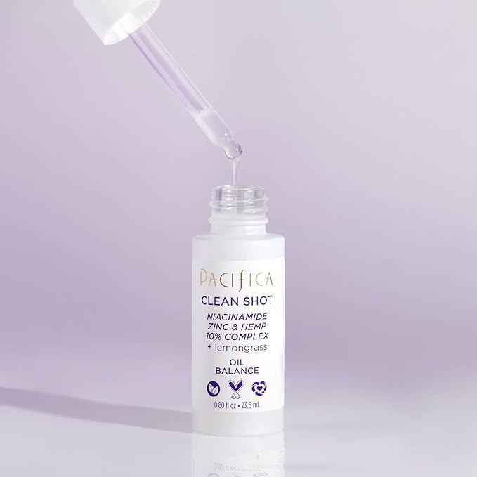 Pacifica Clean Shot Niacinamide Zinc and Hemp 10 Percent Complex Unisex 0.8 oz-BrightBean Baby