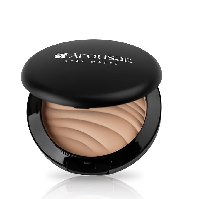 Pressed Face Powder, Flawless and Oil Control Pressed Setting Powder, Long Lasting Matte Finish 2# BEIGE 02-BrightBean Baby