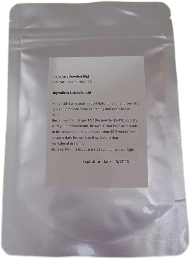 kojic acid pure powder skin whitening DIY Cosmetics Same Day Ship (100, Grams)-BrightBean Baby