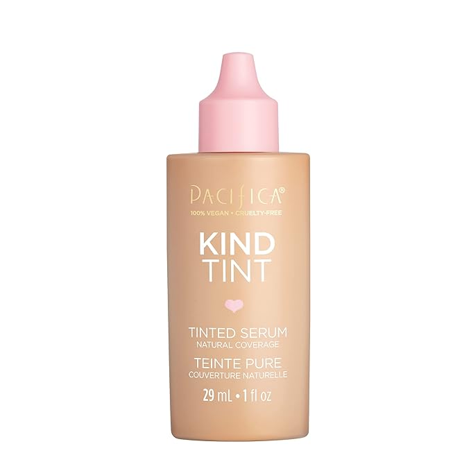 Pacifica Beauty Kind Tint Tinted Serum, Skincare, Vegan Collagen, Hyaluronic Acid, Vitamin C, Niacinamide, Caffeine, Hydrating, Lightweight Foundation, Natural Dewy Skin, Shade 17, 1 fl oz (1 Count)-BrightBean Baby