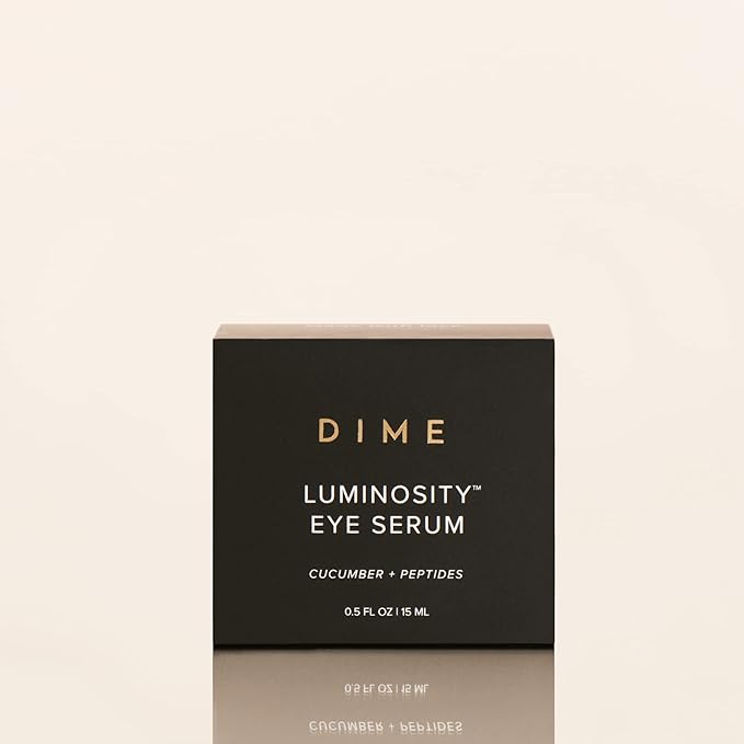 DIME Beauty Luminosity Eye Serum, Eye Cream for Dark Circles and Puffiness, Caffeine Eye Cream, Puffy Eyes Treatment, 0.5 oz / 15 mL-BrightBean Baby