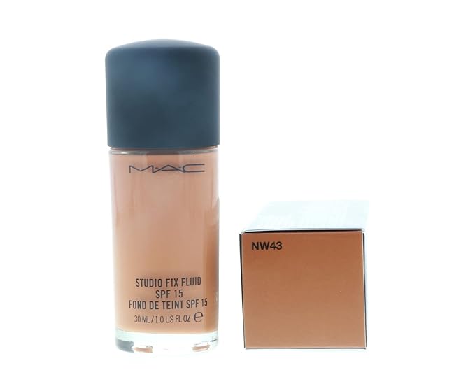M.A.C. Studio Fix Fluid Foundation SPF 15 Boxed, NW43, 1 Count (A10)-BrightBean Baby