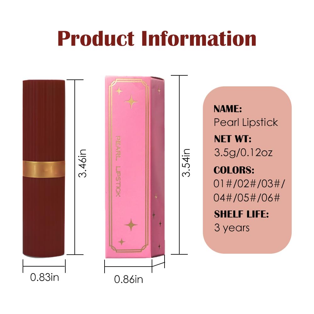 Brown Metallic Lipstick for Women,Lightweight Shimmer Frosted Lipstick,Glitter Lip Gloss Stain Long Lasting Waterproof Smudge Proof 24 Hour Full Coverage Lip Makeup,Vegan-BrightBean Baby