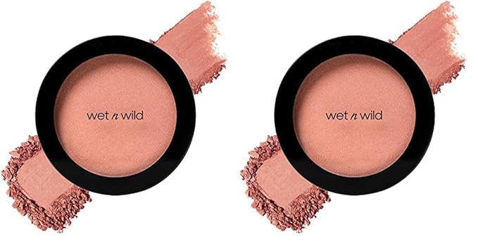 wet n wild Color Icon Blush, Effortless Glow & Seamless Blend infused with Luxuriously Smooth Jojoba Oil, Sheer Finish with a Matte Natural Glow, Cruelty-Free & Vegan - Pearlescent Pink(Packaged)-BrightBean Baby