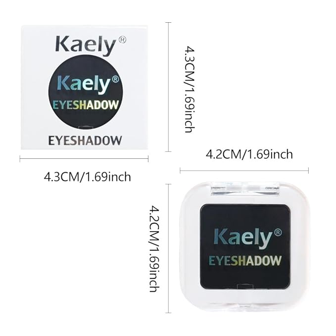 Kaely Pressed Single Eyeshadow Makeup, Deep Black Matte Highly Pigmented Monochrome Eye Shadow Palette, Waterproof Neutral Powde Mini Eyeshadow, sombras para ojos, Lightweight Blendable, 04