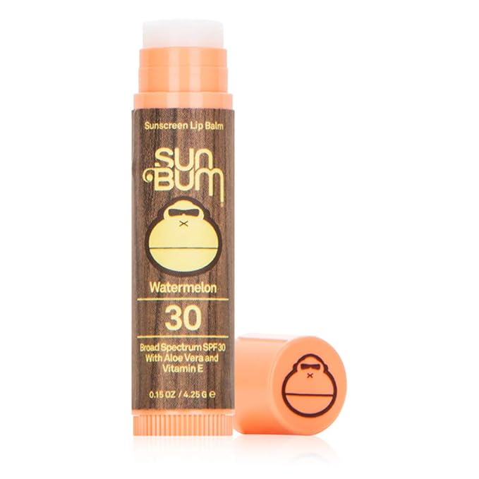 Sun Bum SPF 30 Sunscreen Lip Balm | Vegan and Cruelty Free Broad Spectrum UVA/UVB Lip Care with Aloe and Vitamin E for Moisturized Lips | Watermelon Flavor |.15 oz-BrightBean Baby