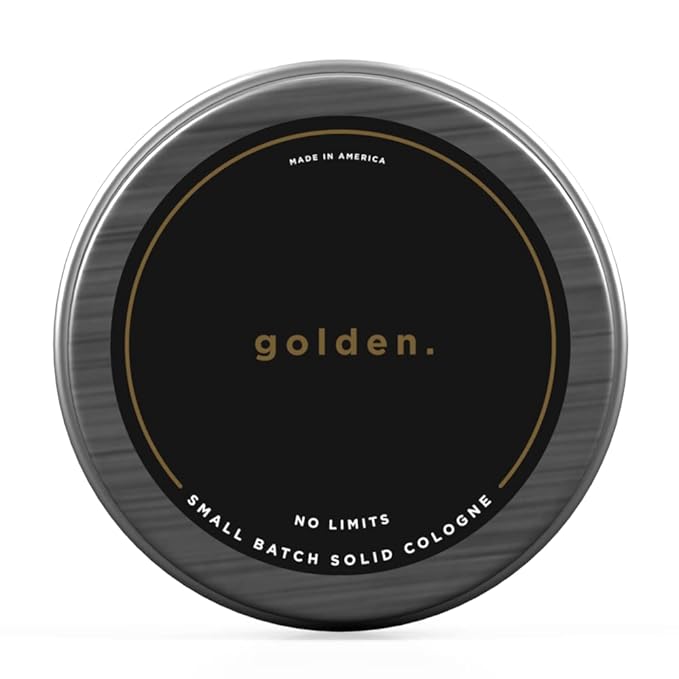 Golden Grooming Co. Solid Cologne - Travel-Sized Concentrated Balm - Solid Perfume with Subtler Scent and Long-Lasting Fragrance - For Men of Color - 1 oz Tin-BrightBean Baby