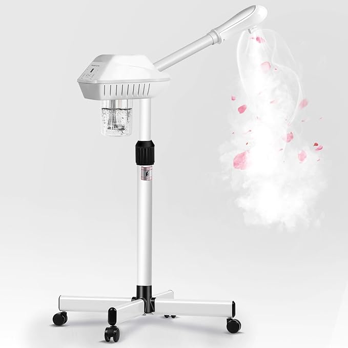 Professional Facial Steamer for Atomization Humidifier Atomizer, Adjustable Height and Angle, Face Steamer Clean Skin Firming Pores and Moisturizing Suitable for a Beauty, Spa, at Home-BrightBean Baby