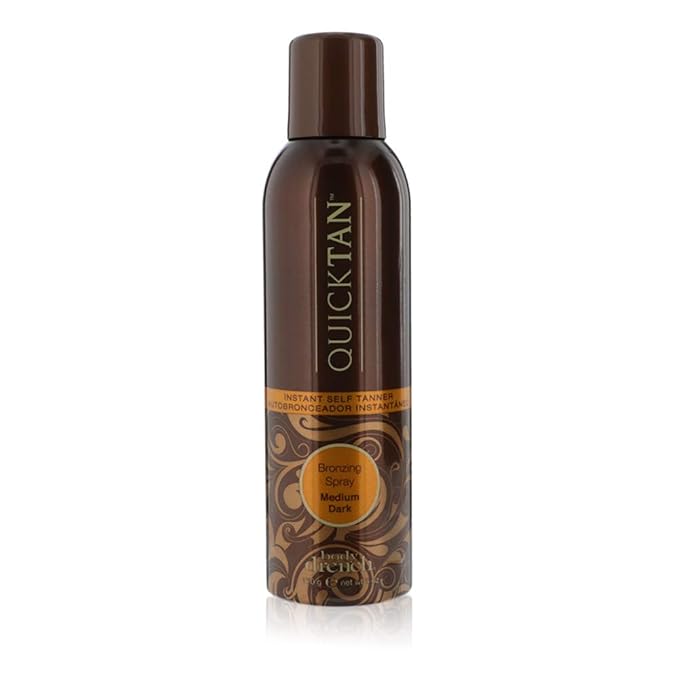 Body Drench QuickTan Instant Self Tanner Bronzing Spray, Salon-Quality Medium/Dark Tan, Streak-Free, Tinted Formula, 6 oz, 1-pack