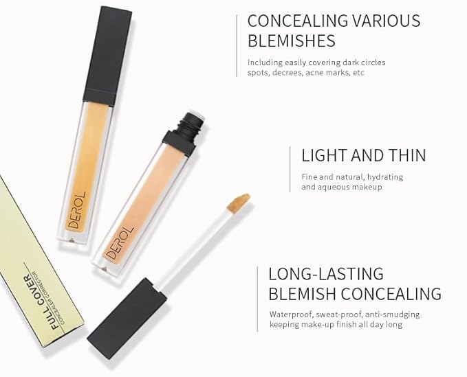 Liquid Concealer Makeup - Natural Coverage & Highly Pigmented Lightweight Concealers 6.5ml (06)-BrightBean Baby
