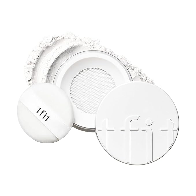 Translucent Set Finishing Powder - Sebum Control Face Loose Powder, Matte & Silky Finish, Lightweight, Long-lasting, Korean Makeup, 0.24 Oz. (01 White, 0.24 Oz.)-BrightBean Baby
