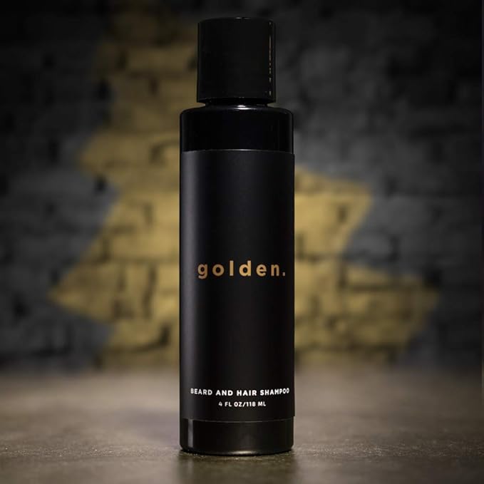 Golden Grooming Co. 3-in-1 Men's Body Wash - Hair & Beard Shampoo - Cleanses, Hydrates, Softens - Body Wash for All Skin Types - Refreshing Scent - 4FL Oz (Pack of 2)-BrightBean Baby