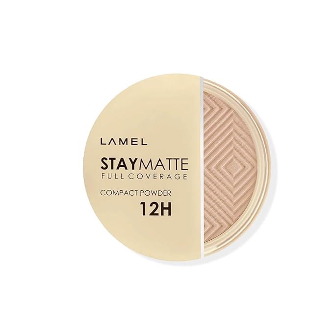 Lamel Stay Matte Compact Powder - Light Natural Coverage - Universal Neutral Undertone - Cruelty Free - Beige - N.404-BrightBean Baby