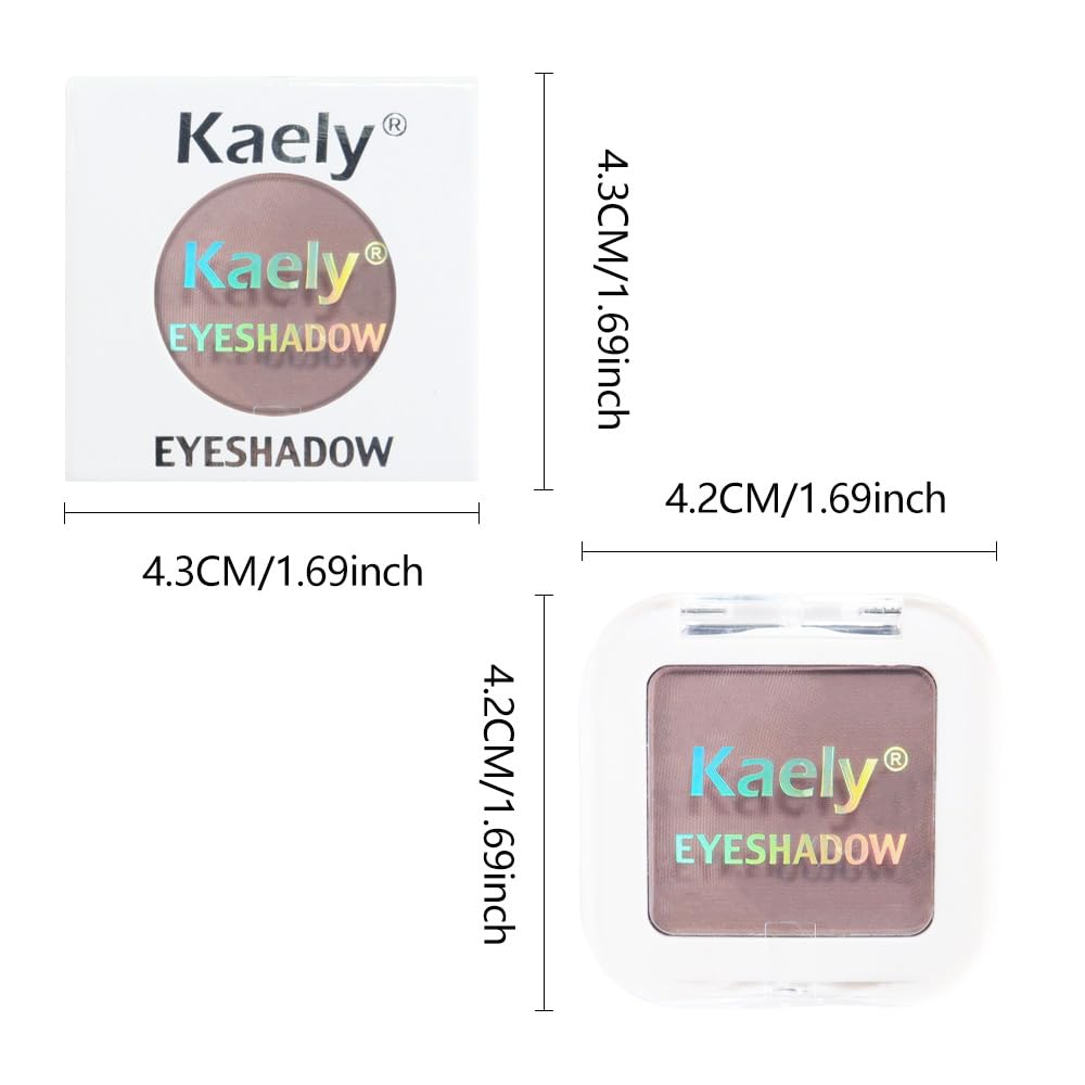 Matte Single Eye Shadow Palette Makeup, Matte Mauve Taupe Monochrome Eyeshadow For Old Women, Mini Single Pressed Pigmented Waterproof Sombras Para Ojos,Vegan, Talc, Paraben&Cruelty Free, 05-BrightBean Baby